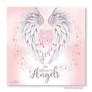 Angels Wings of Love Stretch Canvas 30 cm Affirmation Decor Lisa Pollock Decor   132546848100